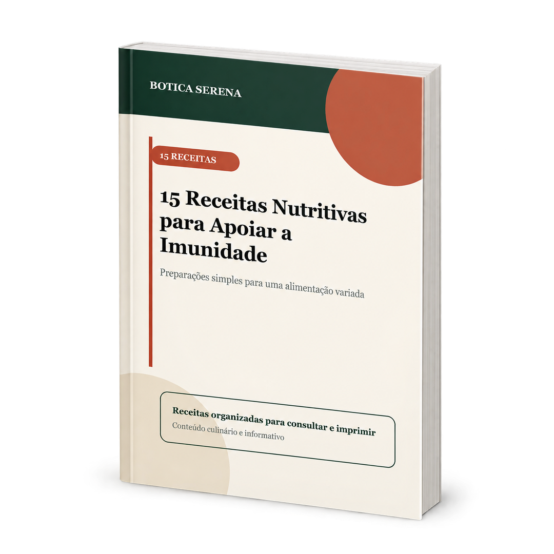 Mockup do bônus 15 Receitas Nutritivas para Apoiar a Imunidade