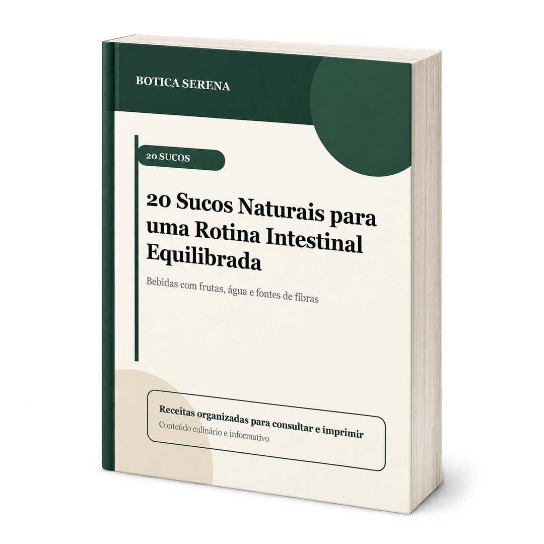 Mockup do bônus 20 Sucos Naturais para uma Rotina Intestinal Equilibrada